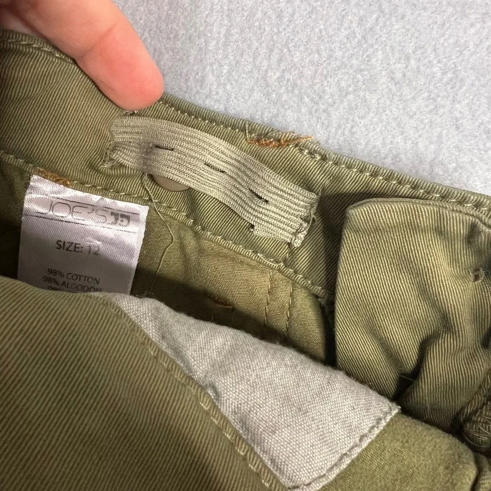 Joes Jeans‎ The Brixton Straight Narrow Olive Green Utility Pant Girls Sz 12 NWT
